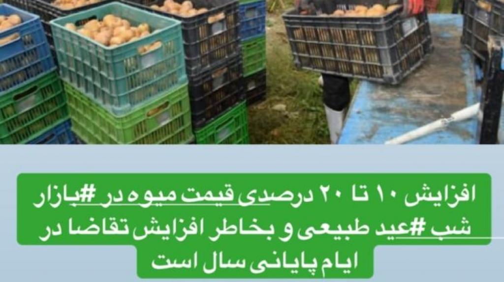 افزایش قیمت میوه و صیفیجات